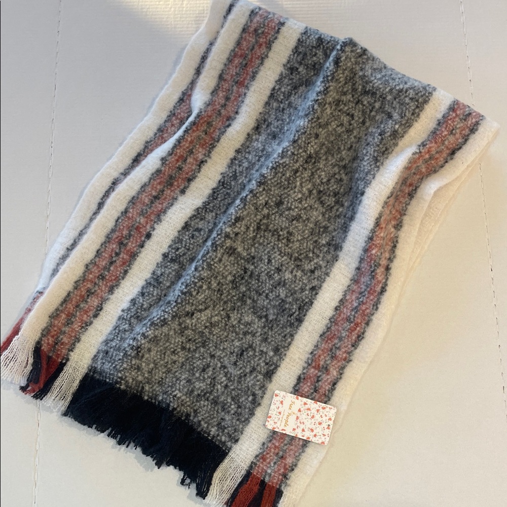 Free People Multicolor Striped Scarf NWT